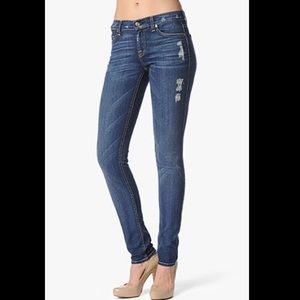 7 for all mankind Roxanne Distressed Skinny Jeans